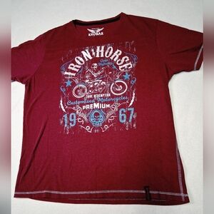 Vintage KROBAR Men's Burgundy Graphic Tee
